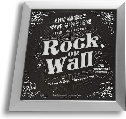 Rock On Wall: 12 Inch Album Cover Frame Plastic - Silver (Cornice Per Lp)
