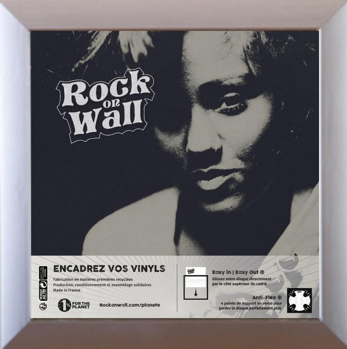 Rock On Wall: 12 Inch Album Cover Frame Plastic - Silver (Cornice Per Lp)