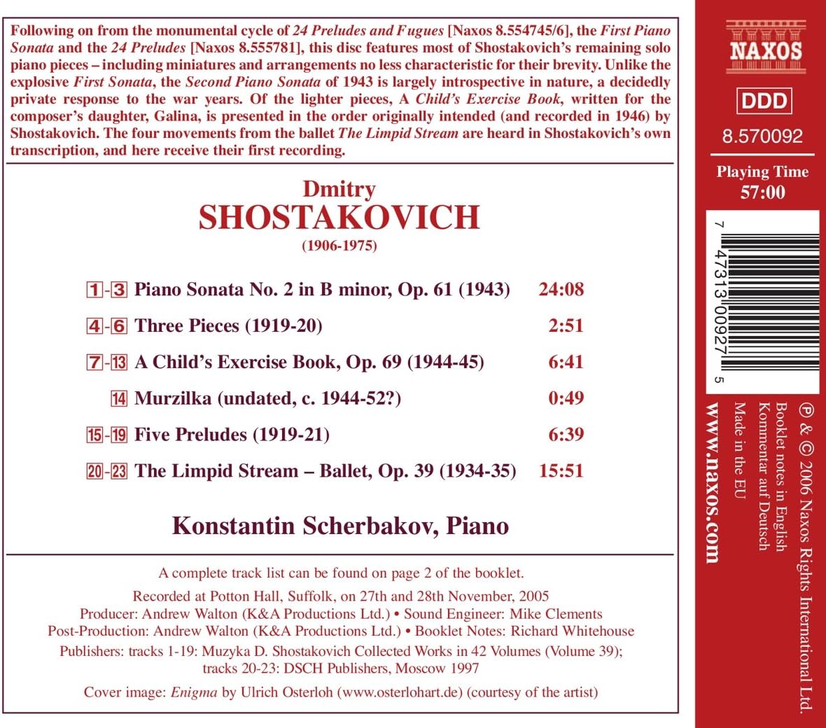 Piano Sonata No. 2, the Limpid Stream (Scherbakov)