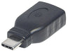 Usb-C To Usb 3.0 A M/F Adapter- 3A Black Polybag