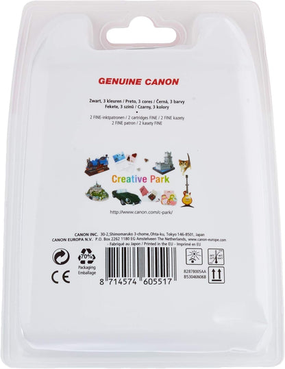 CANON PG-545 / CL-546 Ink Black and Colour Standard Capacity Black 180 SS Colour, Pack of 2 Blister without Alarm