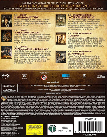Signore Degli Anelli/Hobbit-6 Film Theatrical Version (6 Blu-Ray)