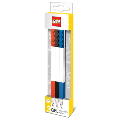 Lego LE51513 3 Pack Gel Pens, Assorted Colours