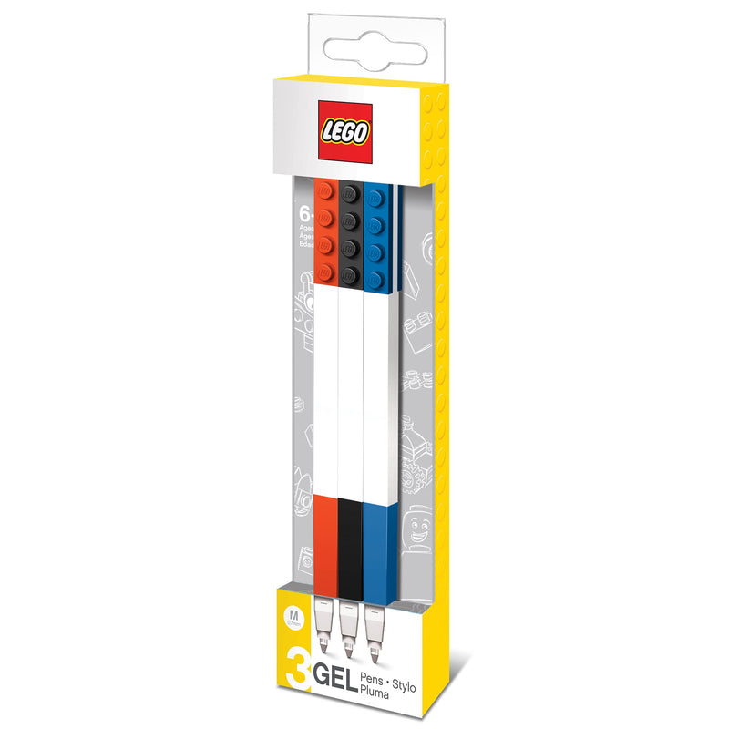 Lego LE51513 3 Pack Gel Pens, Assorted Colours