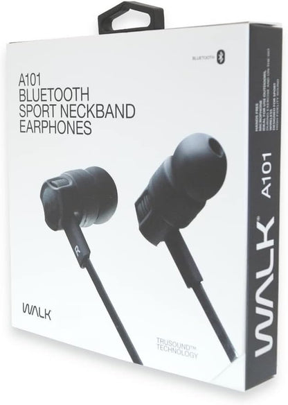 Walk Audio Bluetooth Sport Neck Band Headphones/Earphones - Black