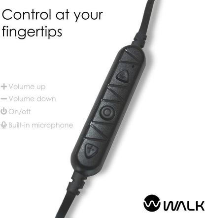 Walk Audio Bluetooth Sport Neck Band Headphones/Earphones - Black