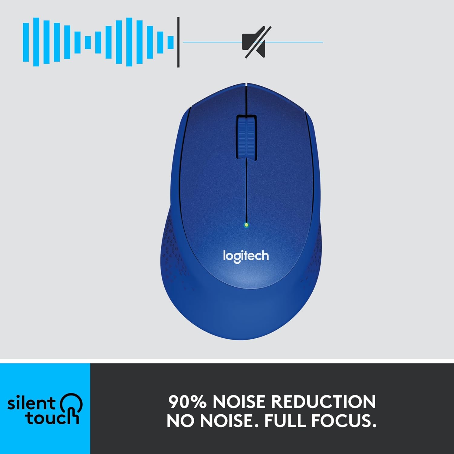Logitech M330 SILENT PLUS Wireless Mouse, 2.4GHz with USB Nano Receiver, 1000 DPI Optical Tracking, 2-year Battery Life, Compatible with PC, Mac, Laptop, Chromebook