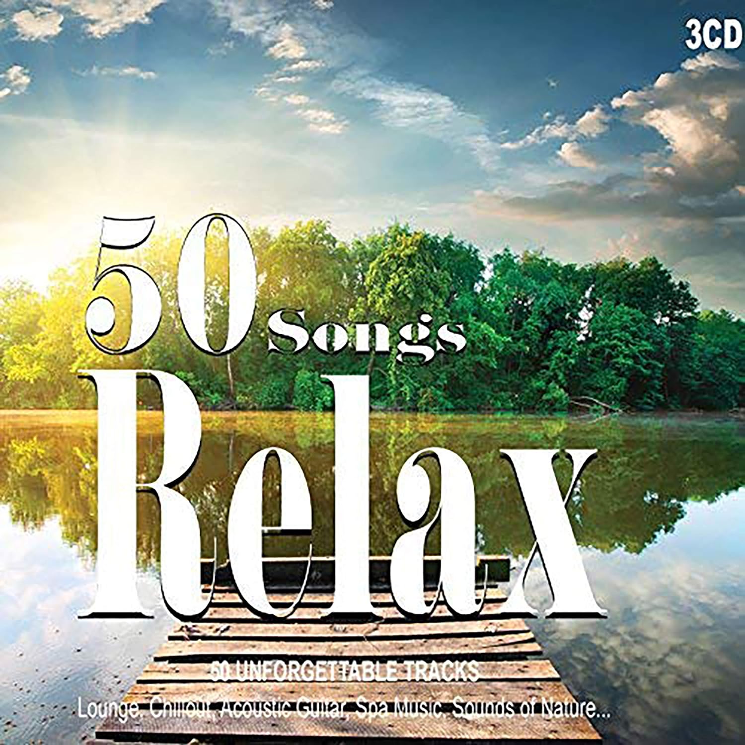 3CD 50 Songs Relax, Musica Rilassante, Peaceful, Wellness Relax, Lounge Music, Relaxing, Meditation, Sound Of Nature, Acoustic Guitar, Chillout Music, Spa Music