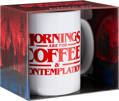 Stranger Things Ceramic Mug with Coffee and Contemplation Design in Presentation Box - Official Merchandise