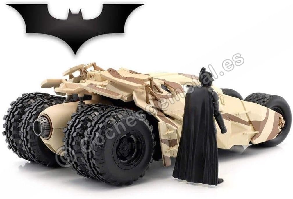 Jada JA98543 Batmobile Trumble Batman 1:24 TDK Camo Tumbler with Figure, Multi