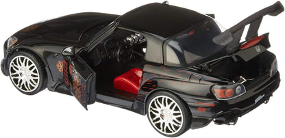 Jada Toys Fast & Furious 1:24 Johnny's Honda S2000 Die-cast Car, Toys for Kids and Adults, Black