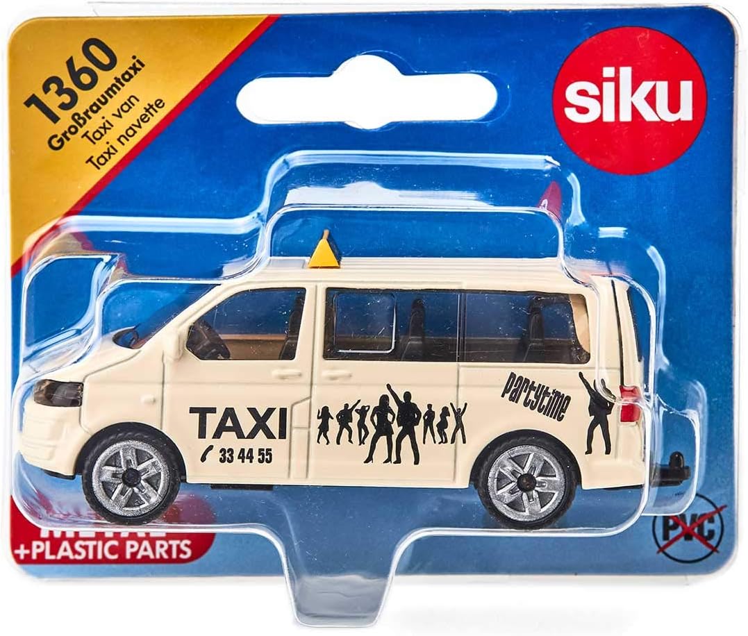 siku 1360, Taxi Van, Metal,Plastic, Cream-coloured, Opening tailgate
