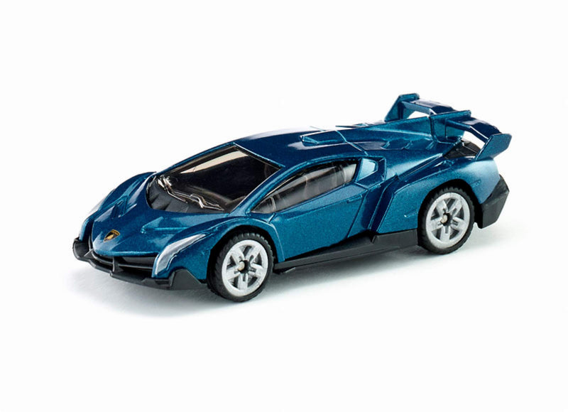 siku 1485, Lamborghini Veneno, Metal/Plastic, Toy car for children, Dark Blue, Rubber tyres