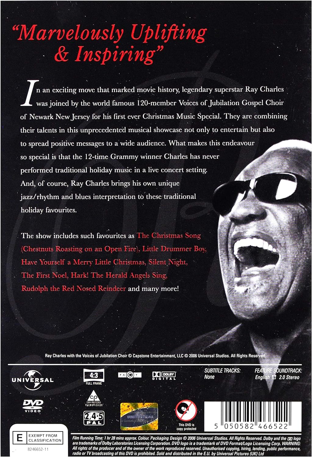 dvd - Ray Charles with the voices of jubilation choir (1 DVD