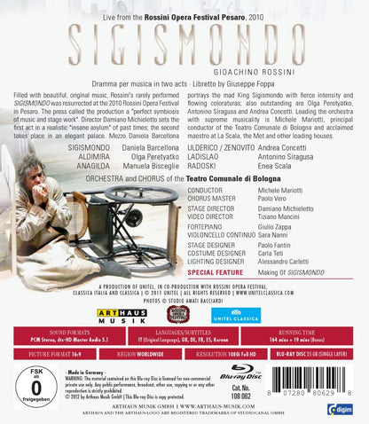 Rossini: Sigismondo (Pesaro 2010) (Daniela Barcellona/ Andrea Concetti/ Olga Peretyatko/ Teatro Comunale di Bologna/ Damiano Michieletto/ Michele Mariotti) (Arthaus: 108062)