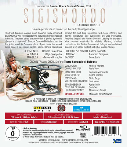 Rossini: Sigismondo (Pesaro 2010) (Daniela Barcellona/ Andrea Concetti/ Olga Peretyatko/ Teatro Comunale di Bologna/ Damiano Michieletto/ Michele Mariotti) (Arthaus: 108062)