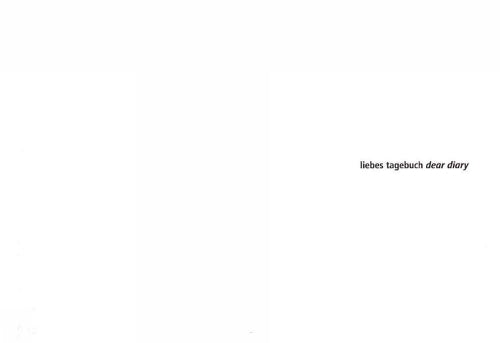 Dear Diary / Liebes Tagebuch