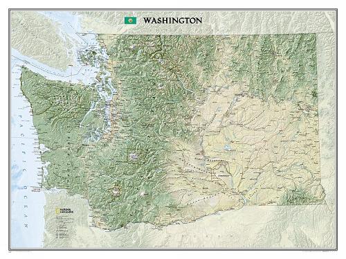 Washington Map [Tubed]