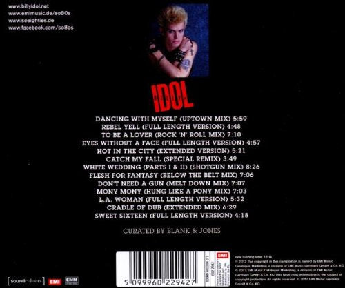 So80s Presents Billy Idol - Curated By Blank & Jones
