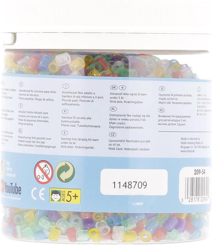 Hama 209-54 3,000 Midi Beads-Glitter Mix, Multicolour, One Size