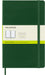 Moleskine Classic Plain Paper Notebook, Hard Cover and Elastic Closure Journal, Color Myrtle Green, Size Large 13 x 21 cm, 240 Pages