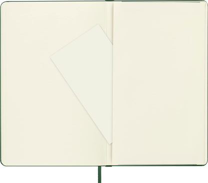 Moleskine Classic Plain Paper Notebook, Hard Cover and Elastic Closure Journal, Color Myrtle Green, Size Large 13 x 21 cm, 240 Pages