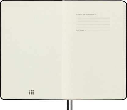 Moleskine - Classic Expanded Squared Paper Notebook - Hard Cover and Elastic Closure Journal - Color Black - Size Large 13 x 21 A5 - 400 Pages