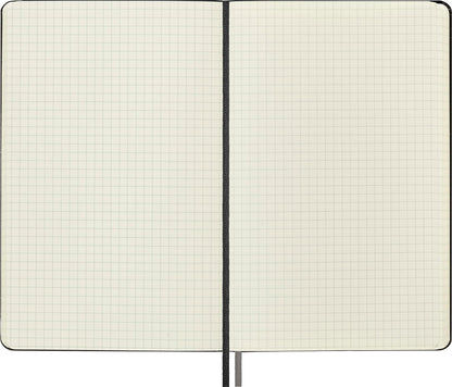 Moleskine - Classic Expanded Squared Paper Notebook - Hard Cover and Elastic Closure Journal - Color Black - Size Large 13 x 21 A5 - 400 Pages