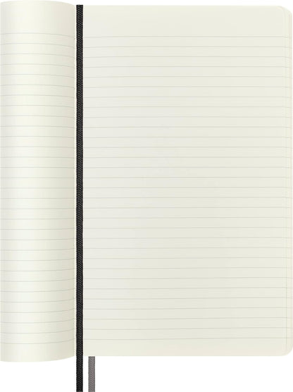 Moleskine - Classic Expanded Ruled Paper Notebook - Soft Cover and Elastic Closure Journal - Color Black - Size Large 13 x 21 A5 - 400 Pages