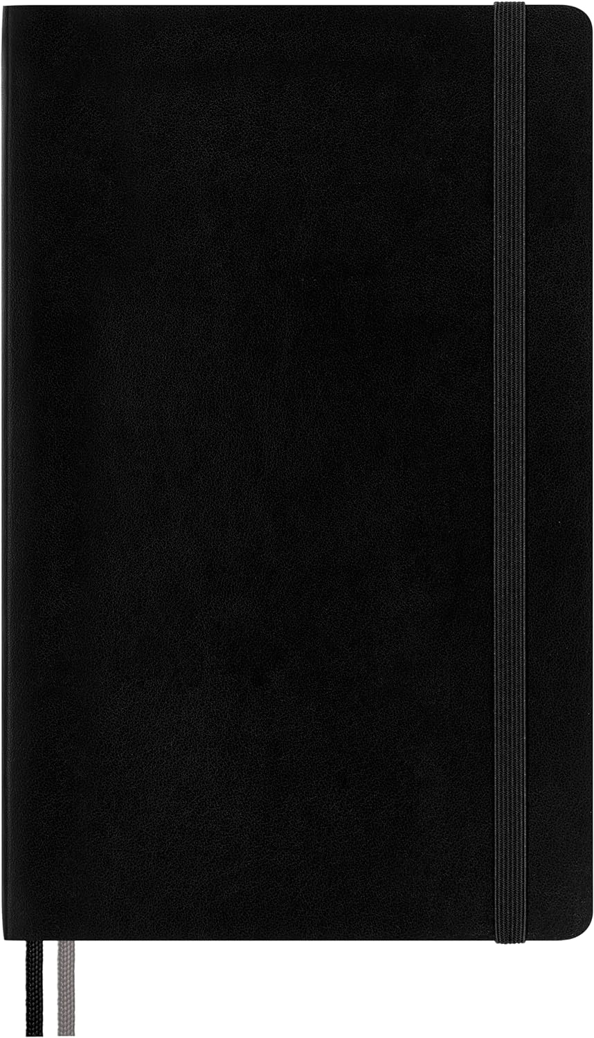 Moleskine - Classic Expanded Ruled Paper Notebook - Soft Cover and Elastic Closure Journal - Color Black - Size Large 13 x 21 A5 - 400 Pages