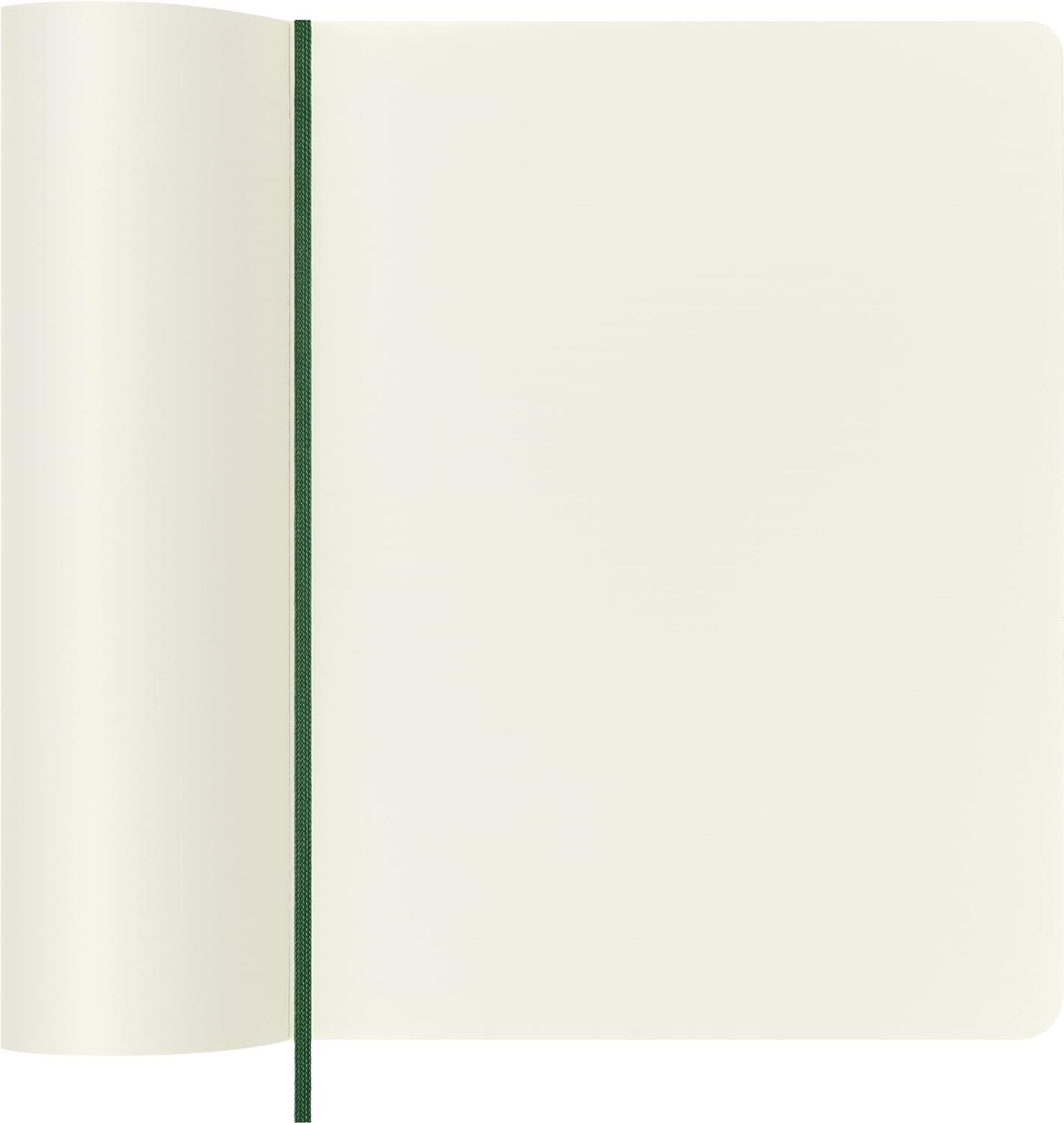 Moleskine Classic Plain Paper Notebook - Soft Cover and Elastic Closure Journal - Color Myrtle Green - X- Large 19 x 25 A4 - 240 Pages