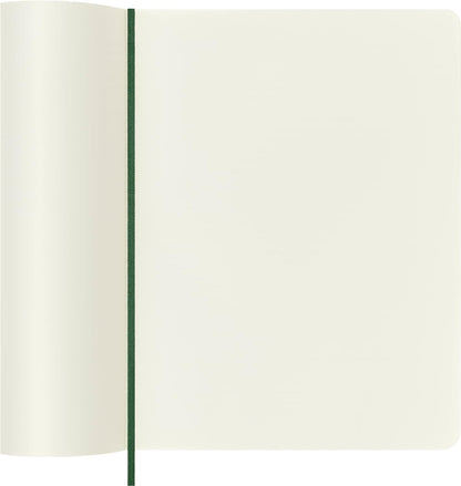 Moleskine Classic Plain Paper Notebook - Soft Cover and Elastic Closure Journal - Color Myrtle Green - X- Large 19 x 25 A4 - 240 Pages