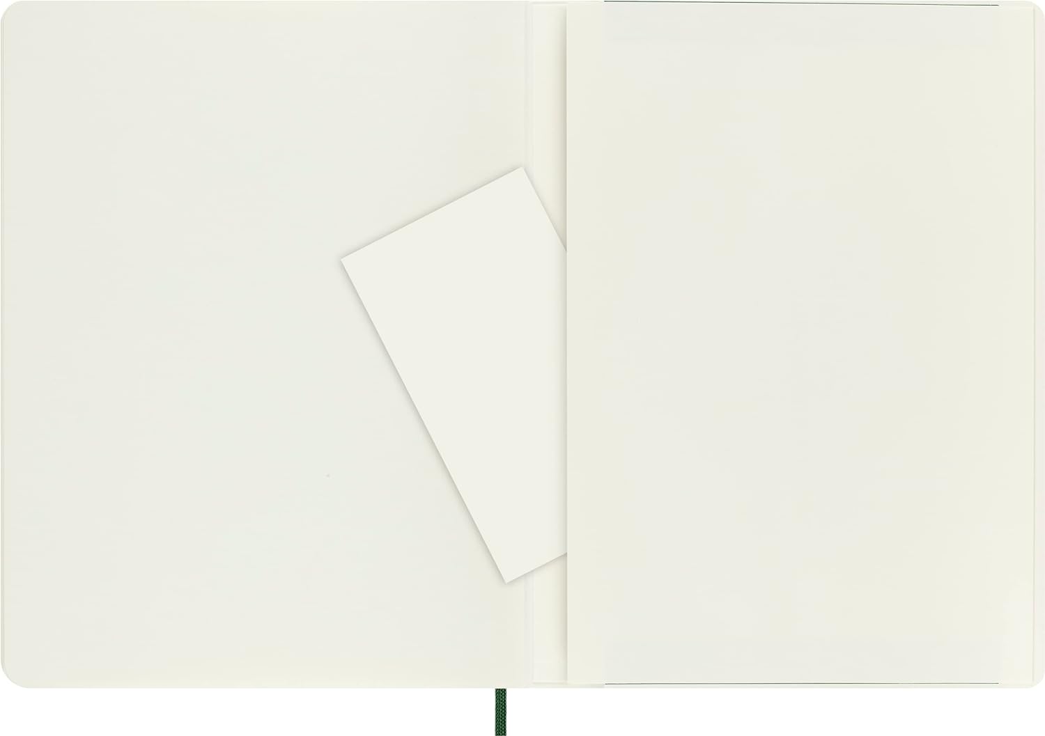 Moleskine Classic Plain Paper Notebook - Soft Cover and Elastic Closure Journal - Color Myrtle Green - X- Large 19 x 25 A4 - 240 Pages