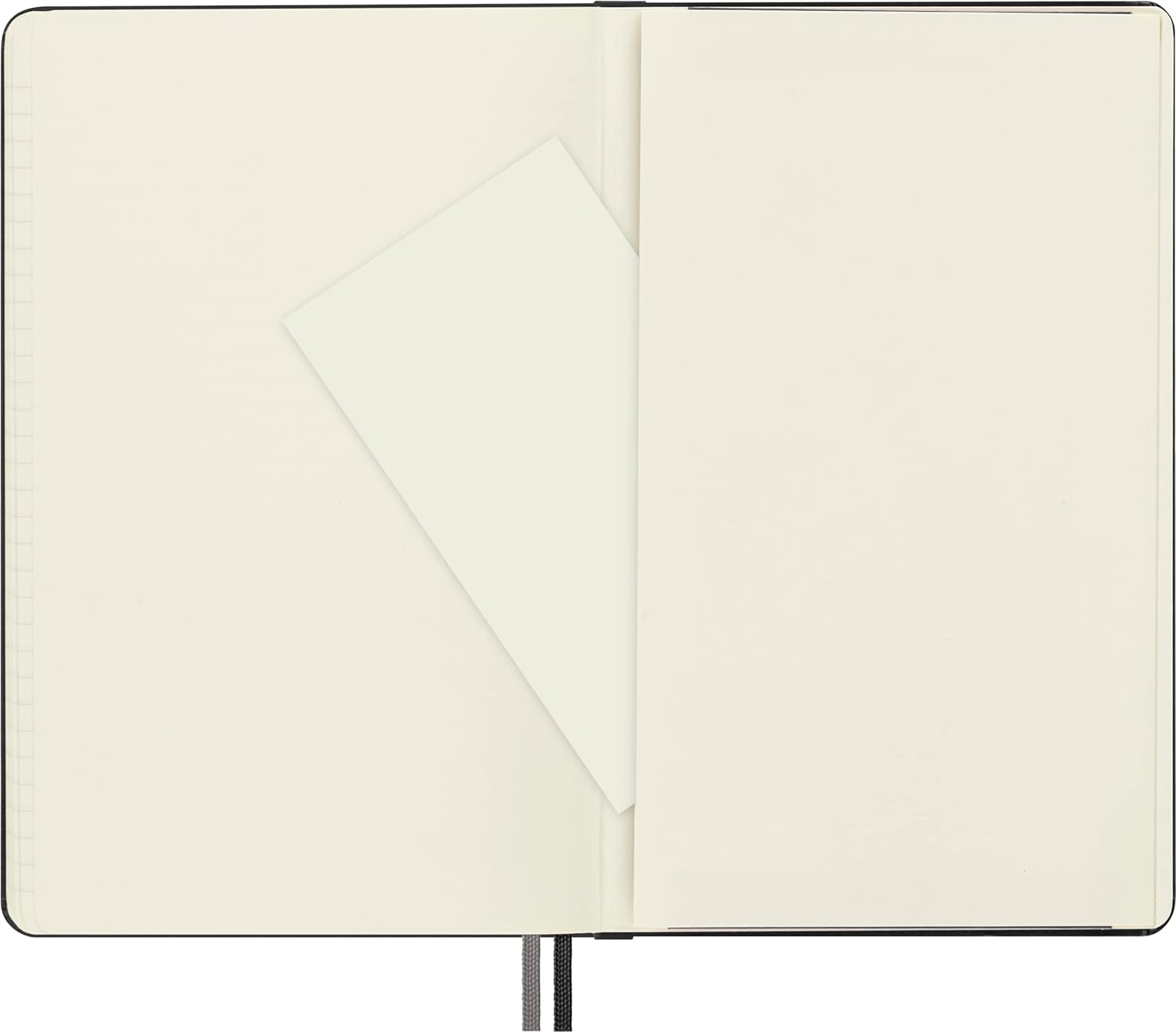 Moleskine - Classic Expanded Ruled Paper Notebook - Hard Cover and Elastic Closure Journal - Color Black - Size Large 13 x 21 A5 - 400 Pages