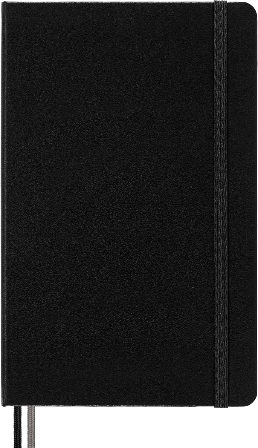 Moleskine - Classic Expanded Ruled Paper Notebook - Hard Cover and Elastic Closure Journal - Color Black - Size Large 13 x 21 A5 - 400 Pages