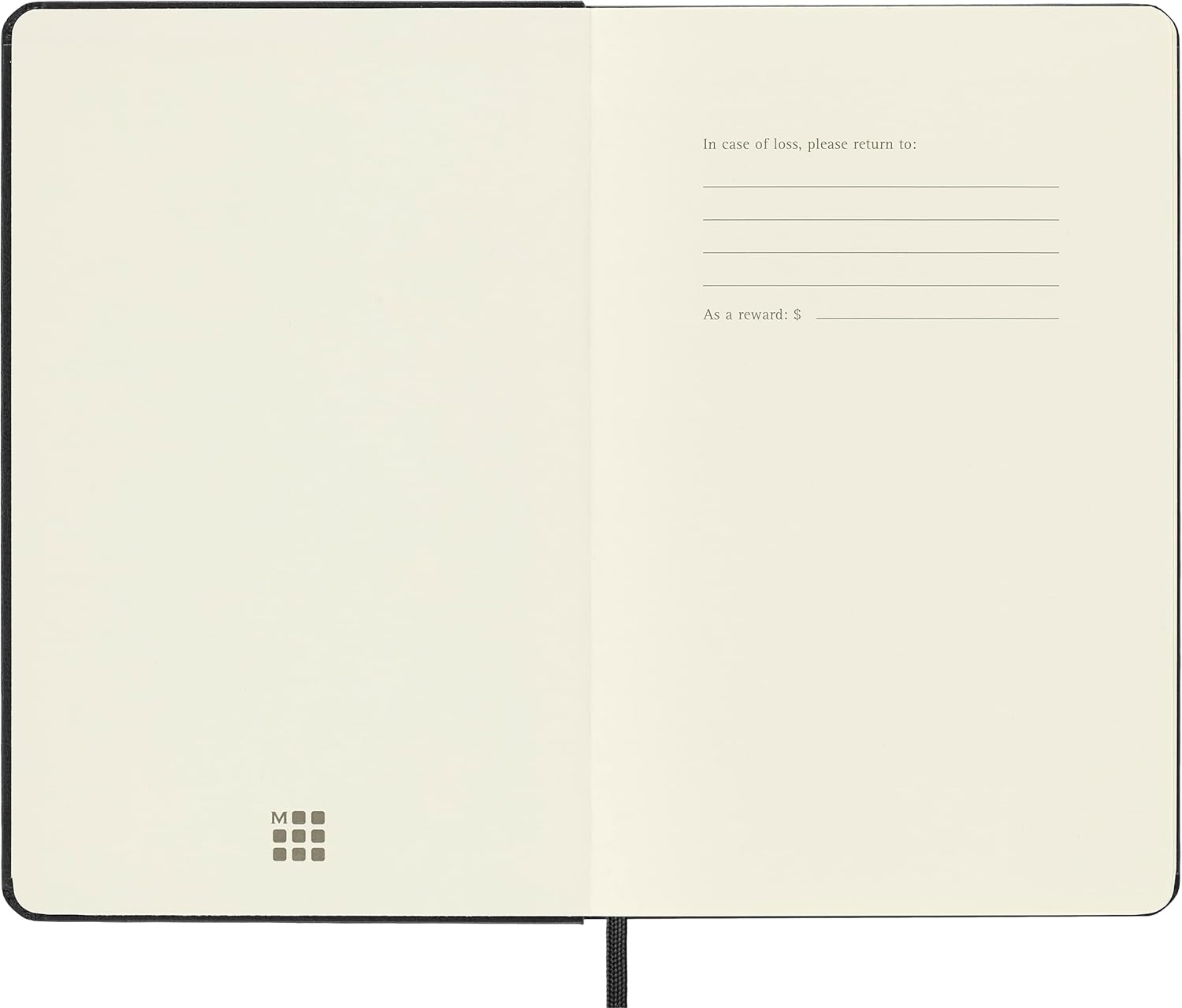 Moleskine Classic Plain Paper Notebook, Hard Cover and Elastic Closure Journal, Color Black, Size Medium 11.5 x 18 cm, 208 Pages