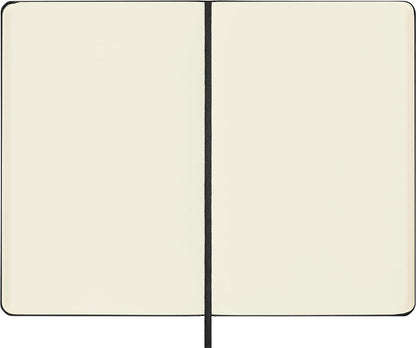 Moleskine Classic Plain Paper Notebook, Hard Cover and Elastic Closure Journal, Color Black, Size Medium 11.5 x 18 cm, 208 Pages