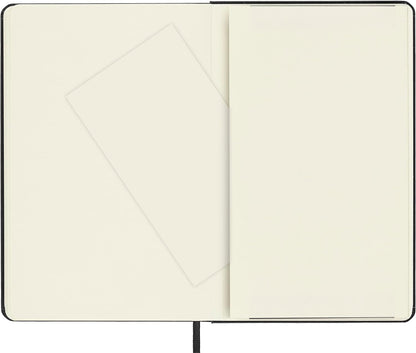 Moleskine Classic Plain Paper Notebook, Hard Cover and Elastic Closure Journal, Color Black, Size Medium 11.5 x 18 cm, 208 Pages