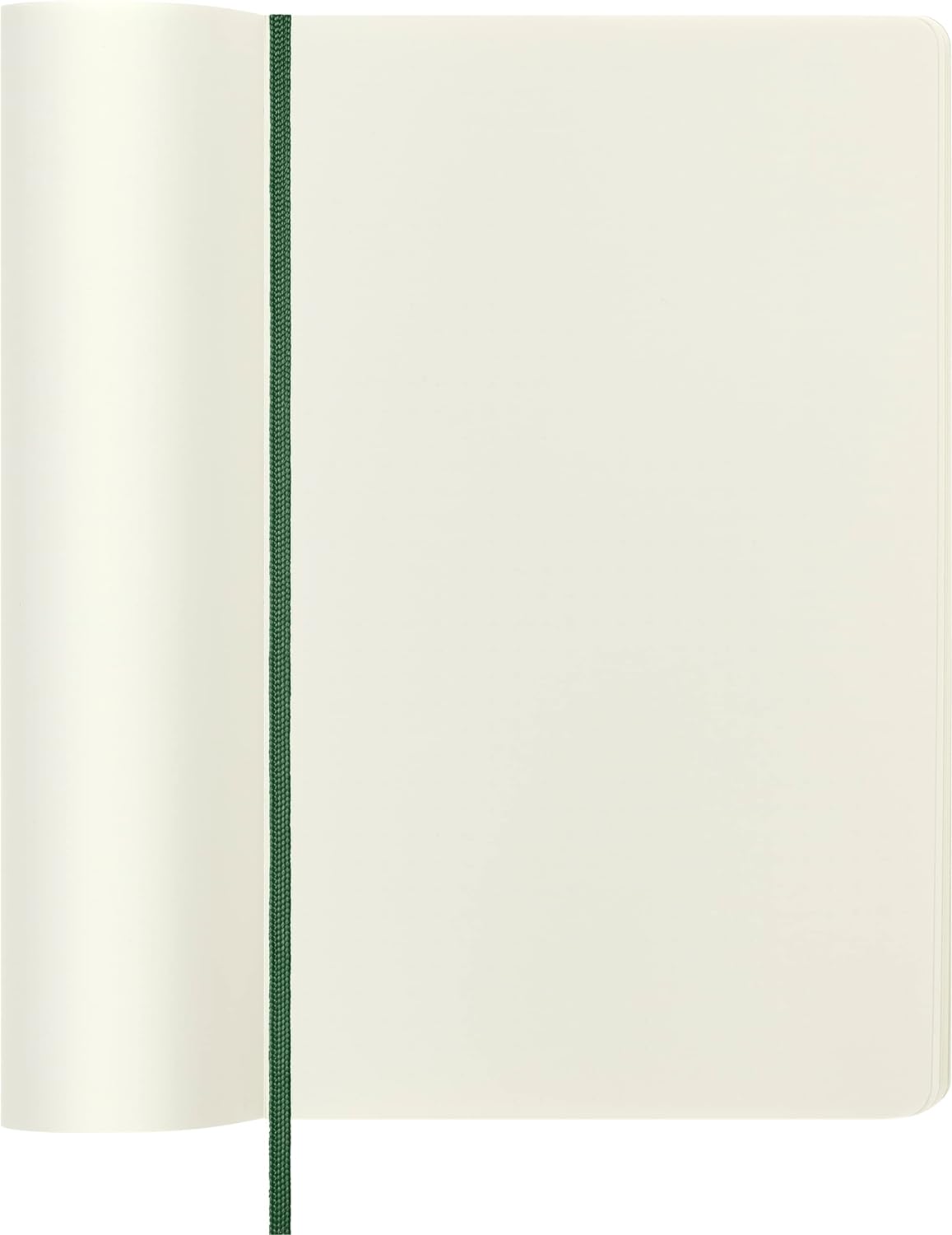 Moleskine Classic Plain Paper Notebook, Soft Cover and Elastic Closure Journal, Color Myrtle Green, Size Large 13 x 21 A5- 192 Pages