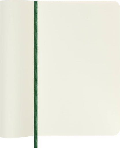 Moleskine Classic Plain Paper Notebook - Soft Cover and Elastic Closure Journal - Color Myrtle Green - Pocket 9 x 14 A6 - 192 Pages