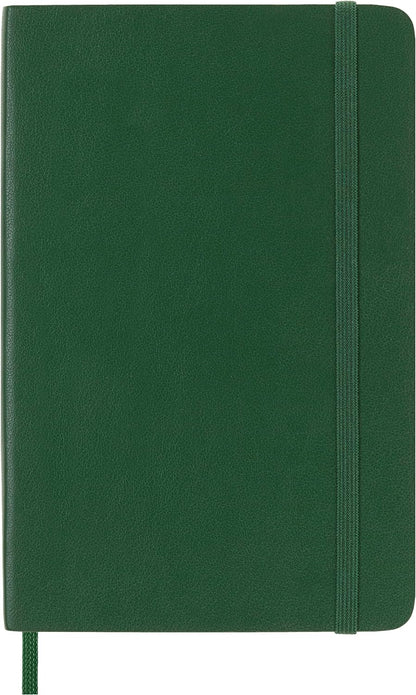 Moleskine Classic Plain Paper Notebook - Soft Cover and Elastic Closure Journal - Color Myrtle Green - Pocket 9 x 14 A6 - 192 Pages