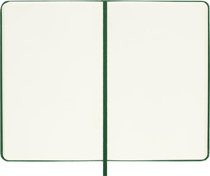 Moleskine Classic Plain Paper Notebook, Hard Cover and Elastic Closure Journal, Color Myrtle Green, Size Pocket 9 x 14 cm, 192 Pages