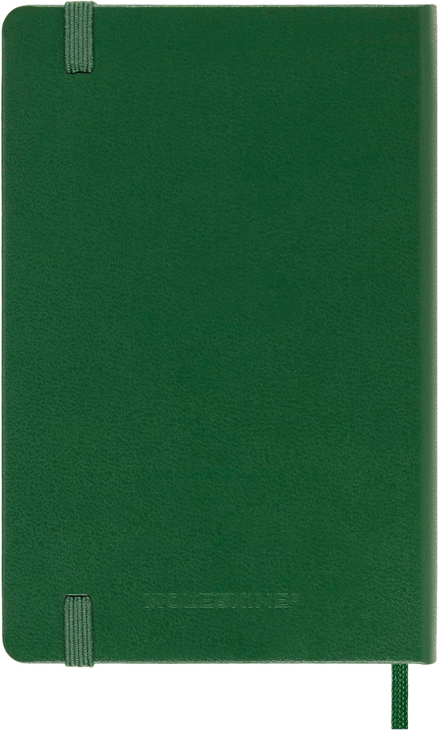 Moleskine Classic Plain Paper Notebook, Hard Cover and Elastic Closure Journal, Color Myrtle Green, Size Pocket 9 x 14 cm, 192 Pages