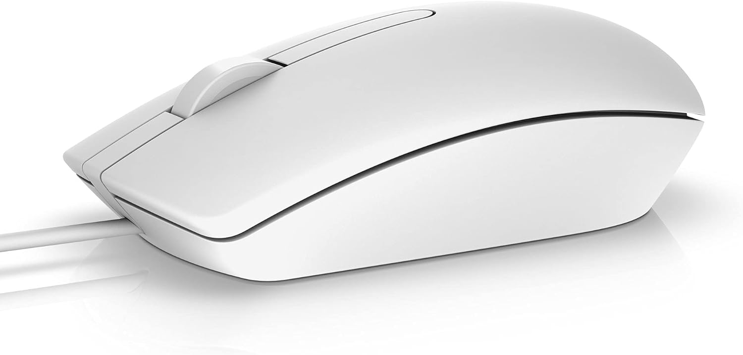 Dell MS116 - Mouse - Optical - Wired - USB - White - for Latitude 3310 2-in-1, 5310, Optiplex 5250, 90XX, Precision 3431, Vostro 34XX