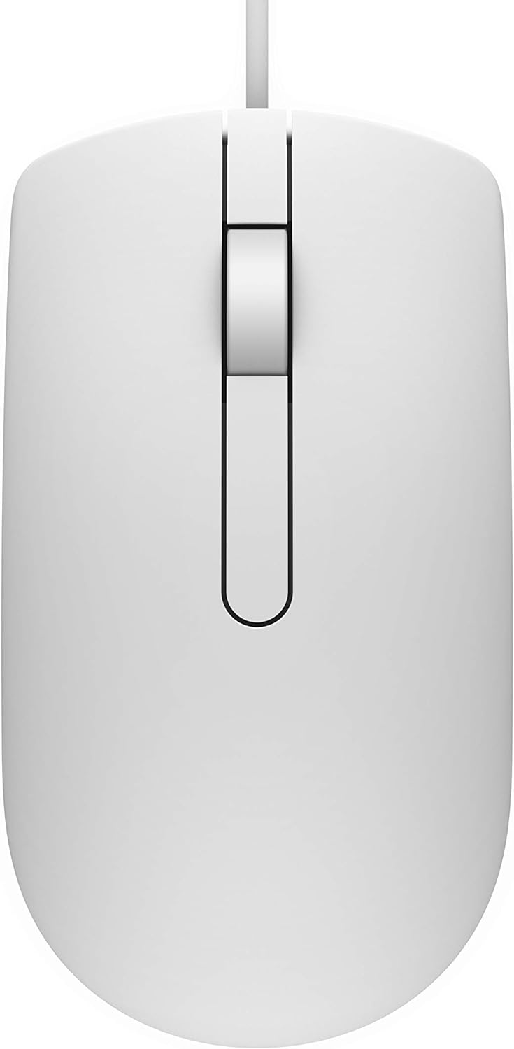 Dell MS116 - Mouse - Optical - Wired - USB - White - for Latitude 3310 2-in-1, 5310, Optiplex 5250, 90XX, Precision 3431, Vostro 34XX