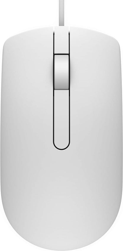 Dell MS116 - Mouse - Optical - Wired - USB - White - for Latitude 3310 2-in-1, 5310, Optiplex 5250, 90XX, Precision 3431, Vostro 34XX