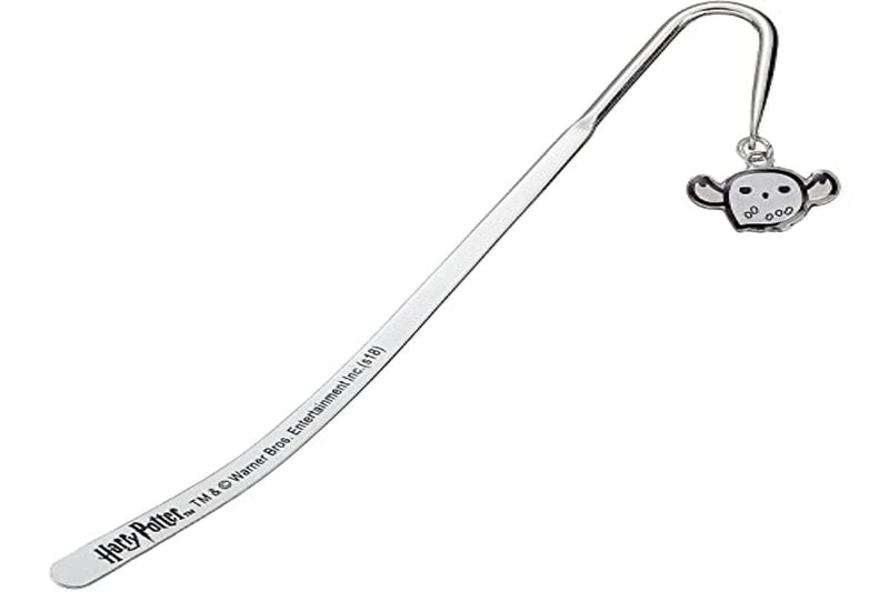 Elbenwald Segnalibro di Harry Potter con Pendente di Fascino di Chibi Hedwig Chibi, multicolore, Placcato Argento 14cm, one size, (HPBM087