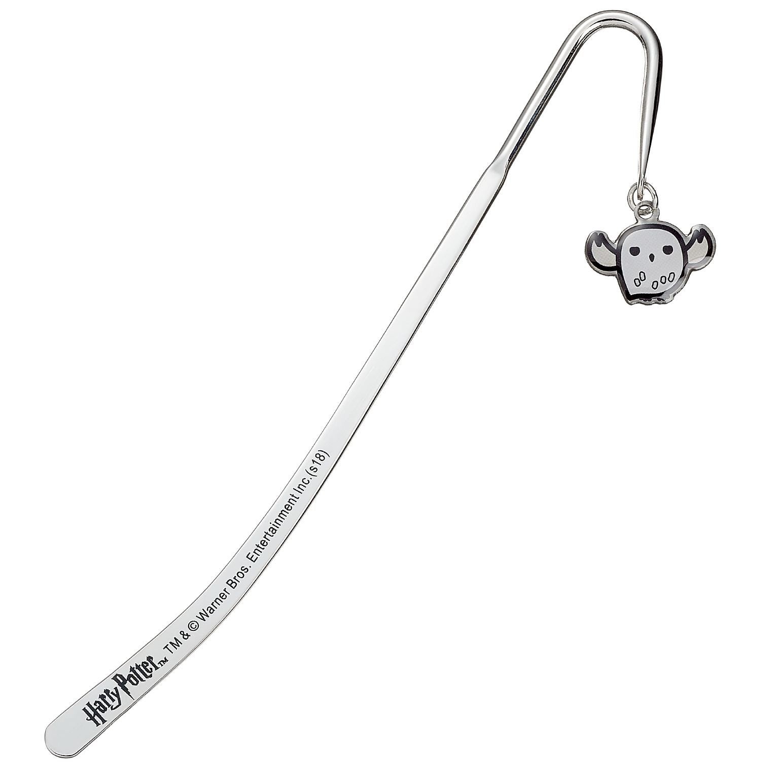 Elbenwald Segnalibro di Harry Potter con Pendente di Fascino di Chibi Hedwig Chibi, multicolore, Placcato Argento 14cm, one size, (HPBM087