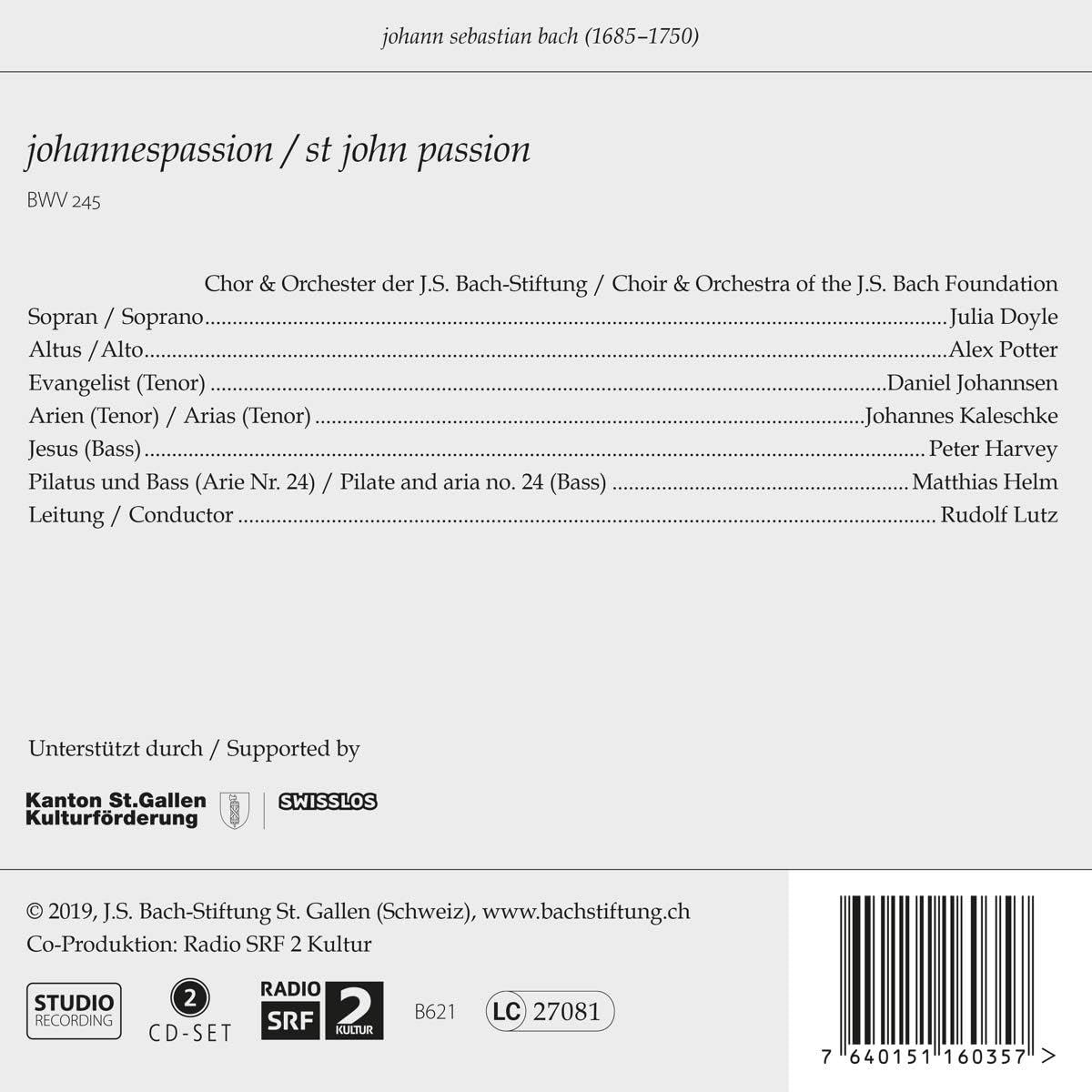 Johann Sebastian Bach - Johannespassion