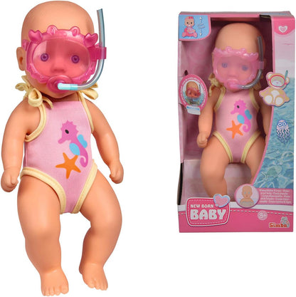 Simba 105030172 New Born Baby Bath Doll